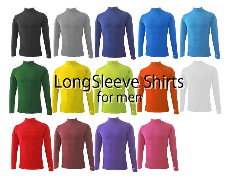 Hi-Neck Long Sleeve Shirts for Men