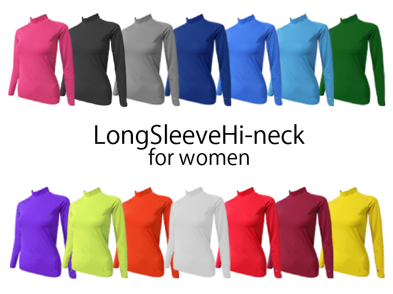 Hi-Neck Long Sleeve Shirts for women